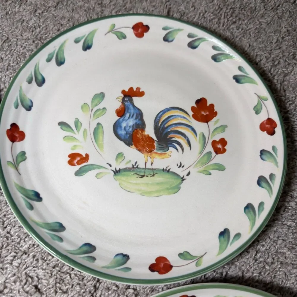 International Tableworks Provence Rooster Dinner Plates 11